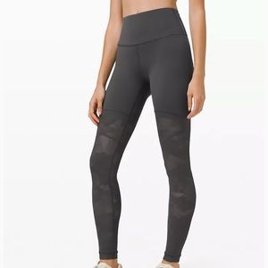 NWT Sheer Will HR Tight 28" Camo Black Lululemon 8